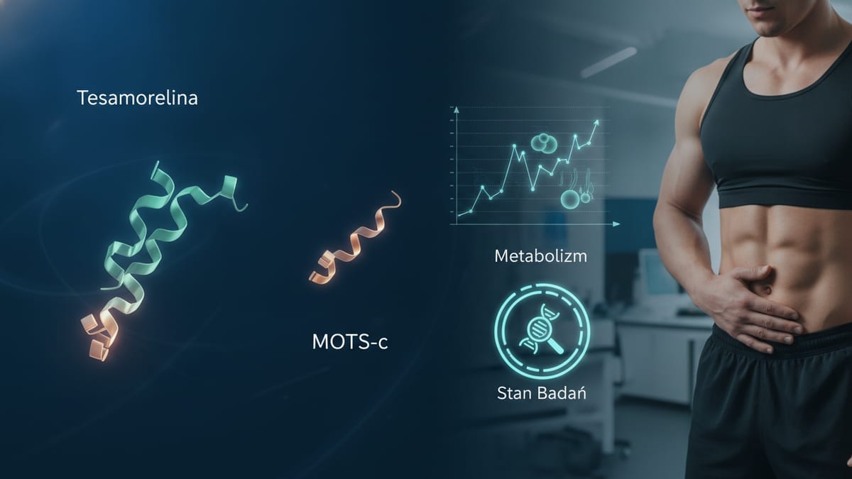 Tesamorelina vs MOTS-c: tłuszcz trzewny, metabolizm i stan badań